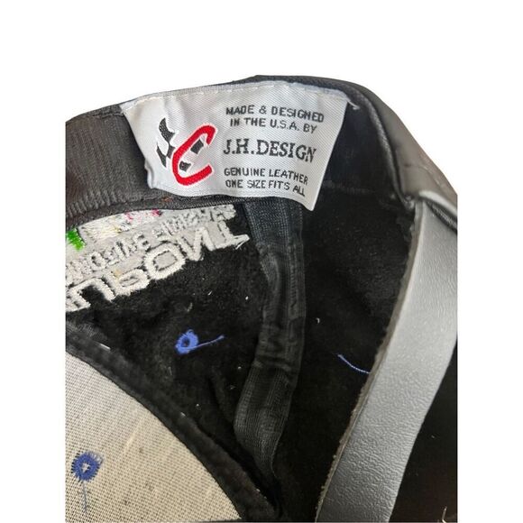 NWT Jeff Gordon #24 NASCAR Dupont Racing LEATHER HAT made in USA - Picture 8 of 9